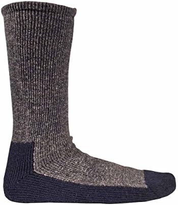 Grey & Navy Blue With Navyblue Cushioned Sole 866 Universal - High Tech Merino Wool Socks/Men Size 10-13