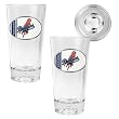 Los Angeles Dodgers MLB 2pc Pint Ale Glass Set with Baseball Bottom - Oval Logo by Great American Products