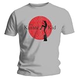 Karate Kid Silhouette Grey Mens t-shirt Grey