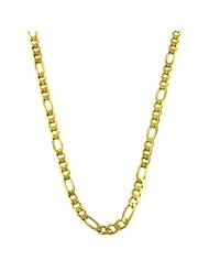 Caribe Gold 14k over Sterling Silver 24-inch Figaro Chain