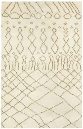 7' x 9' Rectangular Capel Area Rug 1915RS07000900600 Light Beige Color Hand Knotted in India "Fortress Collection" Marrakesh Design