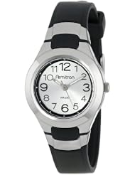 Armitron Unisex 25/6418BLK Analog Easy-to-Read Dial Black Resin Strap Sport Watch