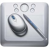 Bamboo Fun (Small) Silver Tablet with Pen, Mouse & Graphics Software