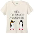 THE PENGUINS ARE LISTERNING - BigBoyMusic Youth Designs - White, Blue or Pink T-shirt