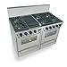 TPN-531-7BW 48" Pro-Style LP Gas Range with 6 Sealed Ultra High-Low Burners 2.92 cu. ft. Convection Ovens Manual Clean Broiler Ovens and Double Sided Grill/Griddle Stainless