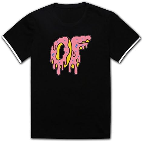 Cretive Men's Odd Future Drippy OD Donut Mercerized Cotton T-Shirts Tees Black M