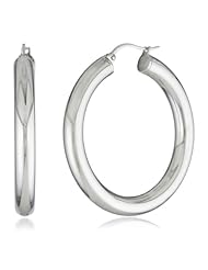 Stainless Steel Polished Hoop Earrings