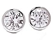 Sterling Silver Cubic Zirconia 10mm Stud Earrings Ct.tw 4.00