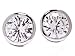 Sterling Silver Cubic Zirconia 10mm Stud Earrings Ct.tw 4.00