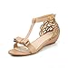 Carol Shoes Fashion Bows Womens Low Heel Open Toe Sandals
