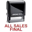 ALL SALES FINAL Red Stock Self-Inking Rubber Stamp