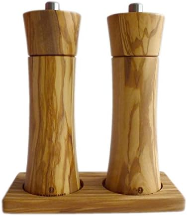 ZassenhausOlive Pepper and Salt Mill Set 7.5-inch with Stand