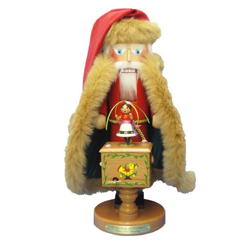 41eJJYPJQjL Kurt Adler 18 Inch Limited Edition Steinbach Twelve Days of Christmas Wind U Musical Nine Ladies Dancing Nutcracker