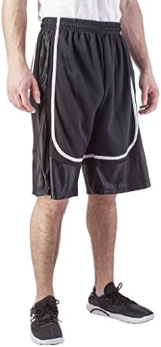 Best wear men's fancy mesh basketball active shorts XX-Large, Black/Dbl White