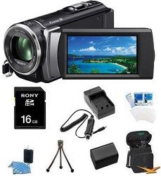 Sony HDR-CX210 HDR-CX210B HDR-CX210/B High Definition Handycam 5.3 MP Camcorder with 25x Optical Zoom (Black) + 16GB High Speed SDHC Card + High Capacity Battery + Rapid AC/DC Charger + Deluxe Case + Much More!