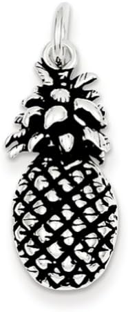 Sterling Silver Antiqued Pineapple charm, Classy Charms for Bracelets and Necklaces