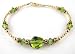 2 Piece Bracelet & Earring SET: Dk. Peridot (Olivine) - August Birthstone Gold Filled Swarovski Crystal Handmade Beaded Bracelets