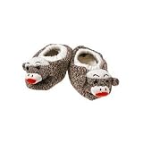 Sock Monkey Slippers Baby Toddler Medium Size 3.5-7