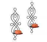 Twisted Wire Sconce Set - Black