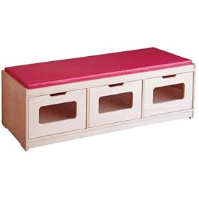 A+ Childsupply 3 Drawers Bench Storage Unit by A+Childsupply