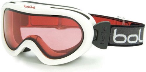 Bolle Boost OTG Goggles, White Basics, Vermillion Lens