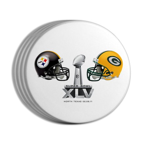 NFL Super Bowl XLV Dueling 4-Pack Coasters