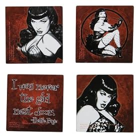 Betty Page 4 Piece Chunky Magnet Set