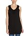 TOM TAILOR Denim Damen T-Shirt 10217850071/Longtop with mat.mix, Gr. 38 (M), Schwarz (2999)