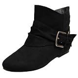 Women's Journee Collection Side Buckle Embellished Boots - Black (6.5)