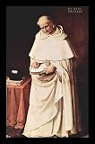 Francisco de Zurbar���n (Portrait of monks cycle, Scene: Portrait of Fra Pedro Machado) Black Wood-Mounted Art Poster Print - 13