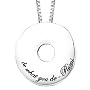 Sterling Silver "Let The Beauty Of What You Love Be What You Do" Rumi Circle Pendant, 18"