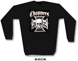 CHOPPERS Biker Barb Wire Skull HOODIE Small thru 4X