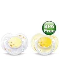 Baby Product: Philips AVENT BPA Free Nighttime Infant Pacifier, 0-6 Months,  Colors May Vary, 2-Count - Philips AVENT