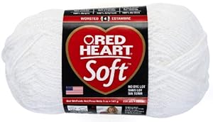 Red Heart E728.4600 Soft Yarn, White