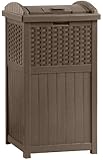 Suncast GHW1732 Resin Wicker Trash Hideaway