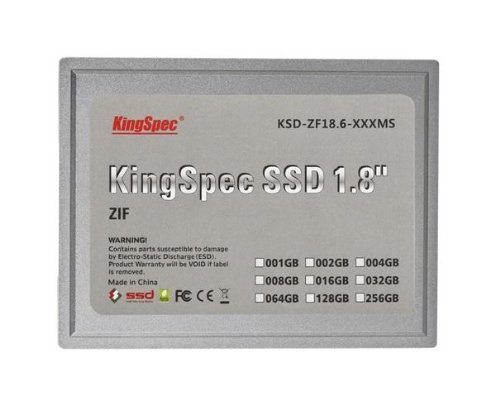 128GB KingSpec 1.8-inch ZIF 40-pin SSD Solid State Disk SMI Controller (MLC) On Sale