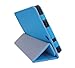 Insignia Flex 7-Inch Tablet (NS-15AT07) Custom Fit Portfolio Leather Case Cover with Built In Stand- Blue