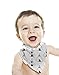 bee-zoo Baby Bandana Bibs Unisex Set Of 4 Stylish Designs For Boys & Girls | Super Soft Cotton | Perfect For A Gift | Fits Almost All Babies With Adjustable Snaps (White/Black/Gray/White)