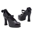 4 Inch Sexy Shoes Black Mary Janes Bow Detail Great For Theatre Costumes