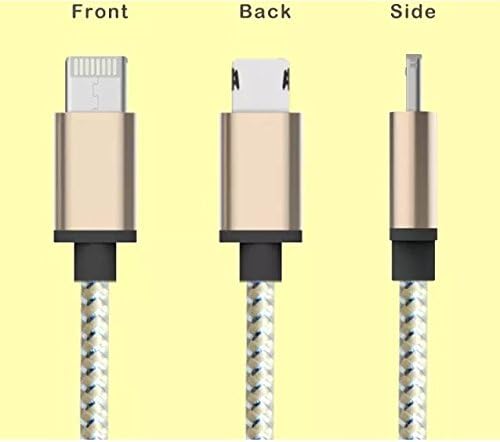 Lanxun 2 in 1 USB Lightning-Micro Cable Nylon Braided for iPhone and Android Mobile Phone
