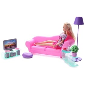 Logitoys - 5738650LO - Poup�e et Mini Poup�e - Lolly + Salon
