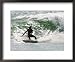 Surfer Goes Right at Tamarack Surf Beach, Carlsbad, California, USA Framed Art Poster...