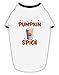 TooLoud Pumpkin Spice Latte Hearts Cotton Dog Shirt White with Black Large