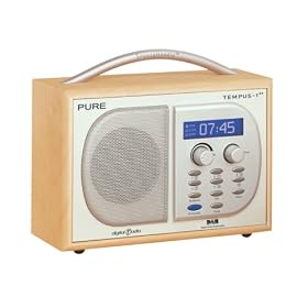 Pure  TEMPUS-1XT, DAB Radio with Clock  Alarm , Maple