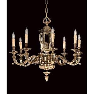 Savoy House Art Nouveau Eight-Light Chandelier