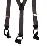 Club Stripes Jacquard Button-End Suspenders by CTM