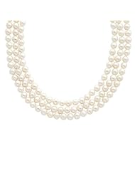White Freshwater Three Strand Cultured Pearl Necklace