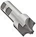 YG-1 E1237 High Speed Steel (HSS) Corner Rounding End Mill, Weldon Shank, Uncoated (Bright) Finish, Non-Center Cutting, 4 Flutes, 2.5
