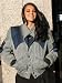 REVERSIBLE DENIM AND SQUIRREL FUR JACKET sz6 #3659