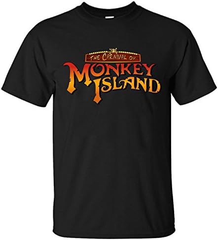 Yourun Men's The Carnival of Monkey Island Cotoon T-shirt black M